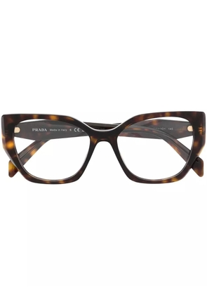 Prada Eyewear round-frame glasses - Brown