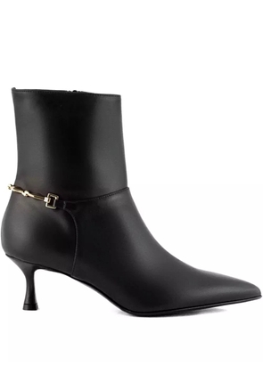 Sergio Levantesi 45mm metal-detail pointed-toe ankle boots - Black