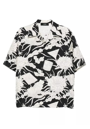 AMIRI floral-print short-sleeved shirt - Black