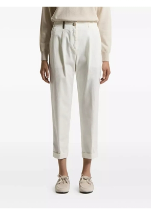 Peserico elastic-waistband trousers - White