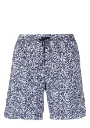 Sunspel graphic-print swim shorts - Blue