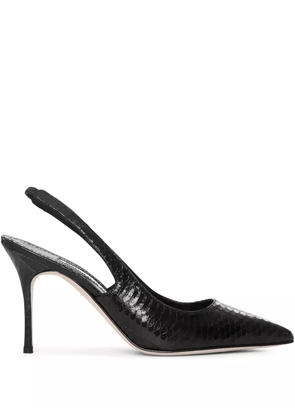 Manolo Blahnik 90mm leather pumps - Black