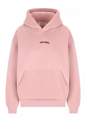 Giada Benincasa embroidered-detail long-sleeve hoodie - Pink