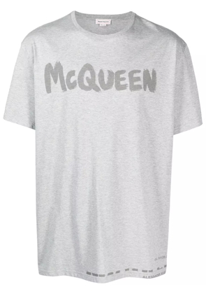 Alexander McQueen logo-print cotton T-shirt - Grey