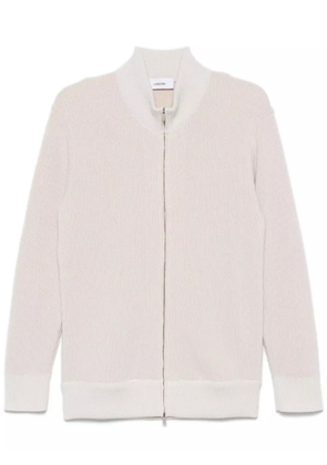 Lardini ribbed cardigan - Neutrals