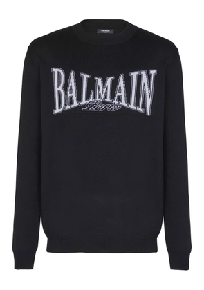 Balmain jacquard-logo sweater - Black