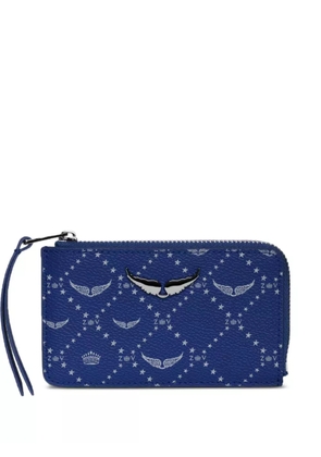 Zadig&Voltaire diamond-print wallet - Blue