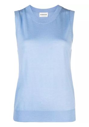 P.A.R.O.S.H. crew-neck fine-knit tank top - Blue