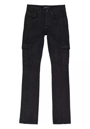Purple Brand P004 Resin Cargo Flare 'Black' jeans