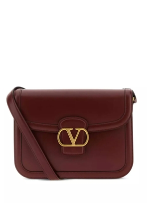 Valentino Garavani V-logo Signature leather shoulder bag - Red