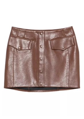 Patrizia Pepe button-fastening mini skirt - B834 EARTH BROWN