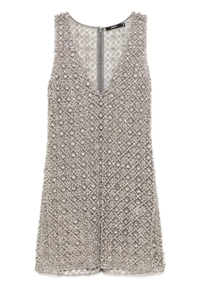 Amen net-embroidered mini dress - Silver