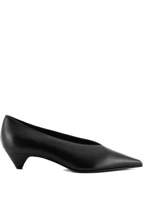 Lella Baldi 30mm pointed-toe leather pumps - Black