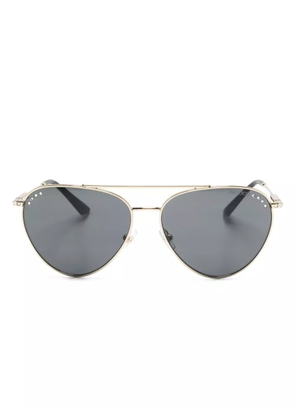 Jimmy Choo Eyewear crystal-embellished pilot-frame sunglasses - Gold