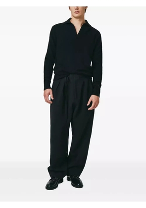 SEVEN GAUGE V-neck knitted sweater - Black