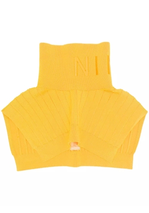 Nina Ricci turtleneck ribbed scarf - Orange