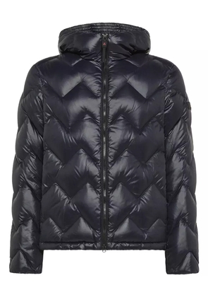 Peuterey chevron-quilted hooded jacket - Blue