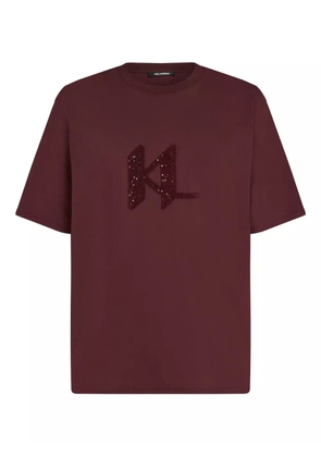 Karl Lagerfeld embellished t-shirt - Red