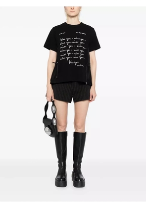 sacai script-printed blouse - Black