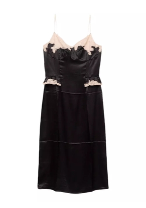 Prada lace-details midi dress - Black