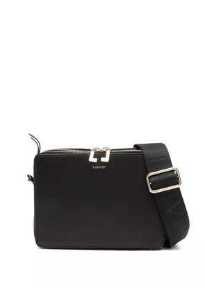 Lanvin logo-print shoulder bag - Black