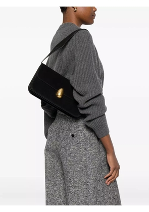 NEOUS clasp-fastening suede shoulder bag - Black