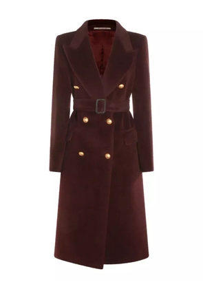 Tagliatore double-breasted belted coat - BORDEUAX
