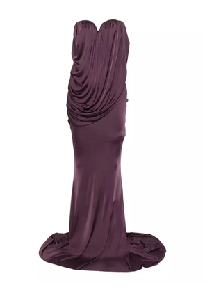Giuseppe Di Morabito draped strapless dress - Purple