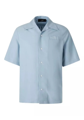 AMIRI logo-patch short-sleeve shirt - Blue