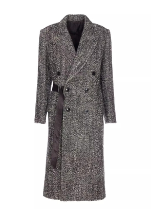 ISABEL MARANT herringbone double-breasted coat - Grey