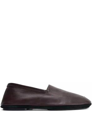 LEMAIRE square-toe slippers - Brown