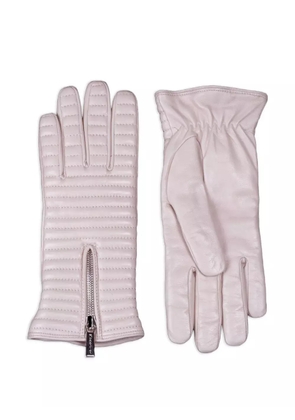 Moorer Guanto quilted zip-fastening gloves - Pink