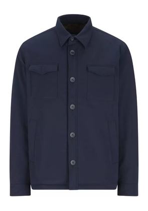 Herno flap-pocket buttoned overshirt - Blue
