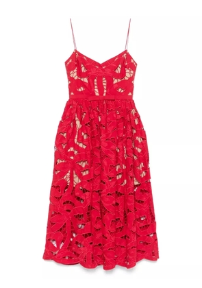Self-Portrait embroidered midi dress