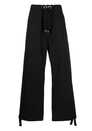 Versace wide-leg cotton track pants - Black