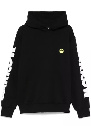 BARROW smile-print hoodie - Black