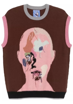 KidSuper knitted vest - Brown