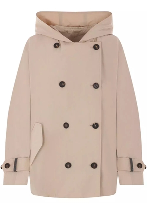 Brunello Cucinelli taffeta parka coat - Brown