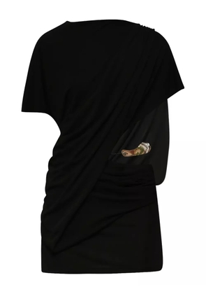 Christopher Esber draped resin-embellished mini dress - Black