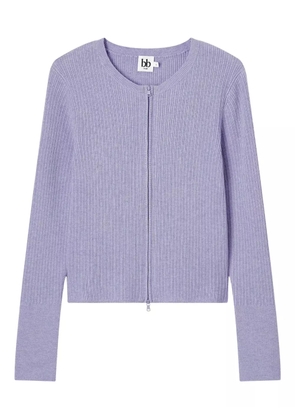 b+ab ribbed-knit cardigan - Purple