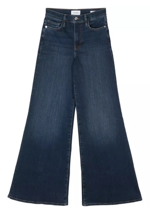 FRAME long-length washed flared jeans - Blue