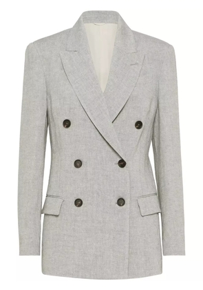 Brunello Cucinelli canvas blazer - Grey