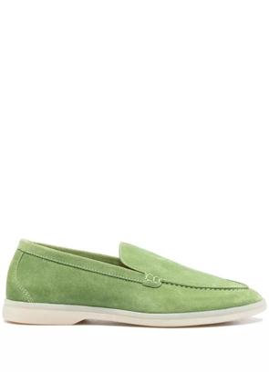 Scarosso stitched-edge suede loafers - Green