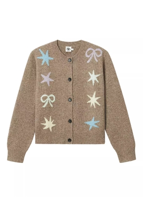 b+ab star-embellishment cardigan - Brown