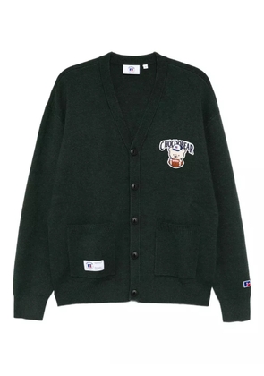 CHOCOOLATE logo appliqué cardigan - Green