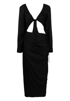 Christopher Esber cut-out long-sleeved dress - Black