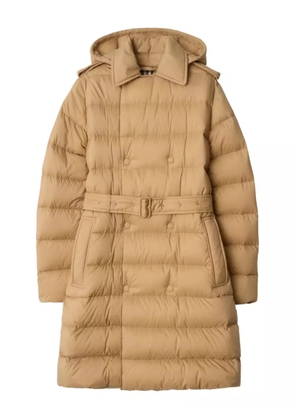 Burberry double-breasted belted puffer coat - Neutrals