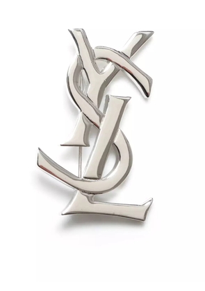 Saint Laurent Pre-Owned YSL brooch - Silver