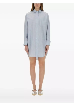 Michael Michael Kors pinstripe button-up shirt dress - Blue