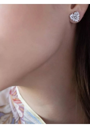 Suzanne Kalan 18K white gold small Heart diamond earrings